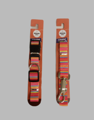 pink, lead, collar, stripe, cooper and pals, dog, canine, hound
